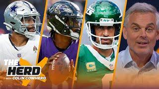 Jets vs. Patriots is ‘gigantic’ for Rodgers, Dak or Lamar under more pressure? | NFL | THE HERD