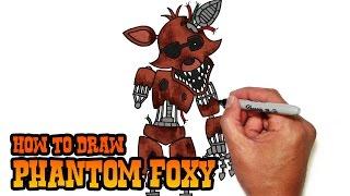 How to Draw Phantom Foxy (FNAF)- Video Lesson