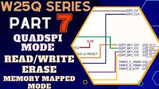 W25Q FLASH Memory || Part 7 || QuadSPI Read Write Erase || Memory Mapped Mode