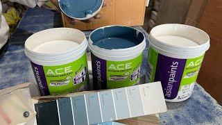 Dusk blue colour shade for exterior | asianpaints ace wall paint | grey type colour shade mixing