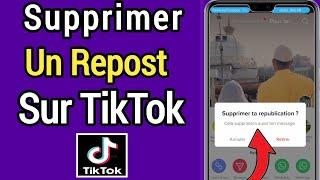 Comment supprimer un repost sur TikTok - 2022 || Comment republier sur Tiktok