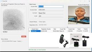 Biometric Fingerprint Student Course Attendance System in C#