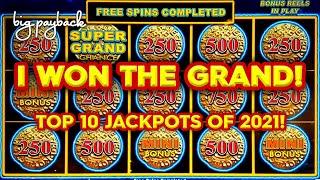 WINNING THE GRAND! Top 10 MOST EXCITING Slot Jackpots 2021 - THIS IS WHY WE WATCH!