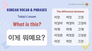 Mastering Basic Korean Phrases: What's this? 이게 뭐예요?