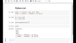 Extend & Append Function in List | Python Program