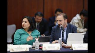 Senador Marko Cortés Mendoza, durante la discusión del dictamen en materia de Guardia Nacional.