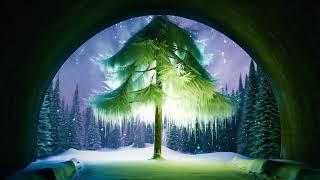 Snowy Pine Tree Tunnel | 4K Screensaver & VJ Loop Background for Winter Wonderland