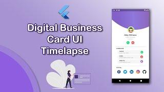 Digital Business Card UI Speed Code using Flutter | Flutter Speed Code | Flutter apps for beginners