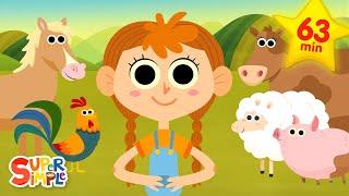 Animal Songs For Kids! | The Farmer In The Dell and LOTS More! | Super Simple Songs