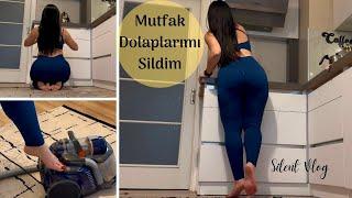 Mutfak Dolaplarımı Sildim I Temizlik Vlog #cleanwithme