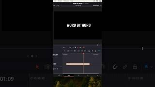 Word by word text animation in DaVinci Resolve