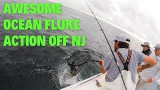 Awesome Ocean Fluke Fishing Action off NJ | Texas Tea