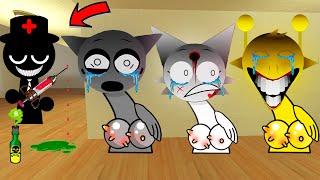 Sprunki Horror Grey And Wenda & Simon Wants me to Help Them but VS Mr.Black Doctor in Garry's Mod