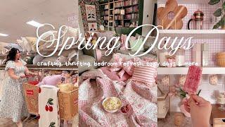 Spring Days  crafting, thrifting, bedroom refresh, and cozy days