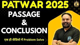 RSSB Raj. Patwari 2025 Reasoning | Passage and Conclusion || complete || Reasoning Rishi Sir