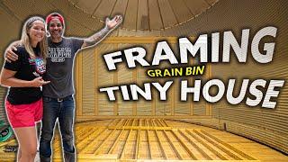 FRAMING Grain Bin TINY HOUSE & Finish Steps For Deck