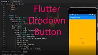 Flutter Drop down Button Tutorial.Flutter simple  Drop down Button