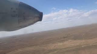 Southern Sky Antonov An-24RV UP-AN417 Takeoff Balkhash BXH 01. Sep2023