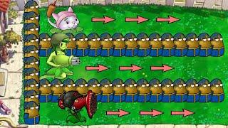 999 Anime Gatling PEA Plants VS Dr. Zomboss vs Gargantuar Giga | Plants vs Zombies Kungfu mode