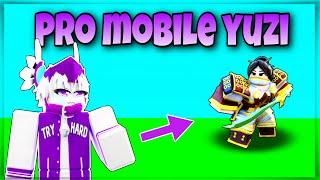 PRO YUZI KIT Gameplay In Mobile.. | ROBLOX BEDWARS