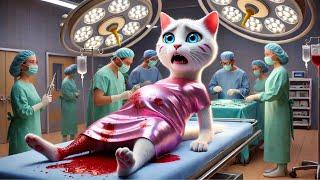 Pregnant Cat had  Accident while buying Chocolate #ai #cat #cute #kitten #cartoon #cutecat #aicat