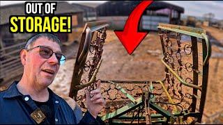 REMOVING THE CHAIN HARROW FROM COLD STORAGE!