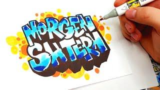 ГРАФФИТИ - MORGENSHTERN !!! КАК НАРИСОВАТЬ? !!! урок граффити graffiti logo