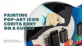 Painting Pop-Art Icon Corita Kent on a Guitar