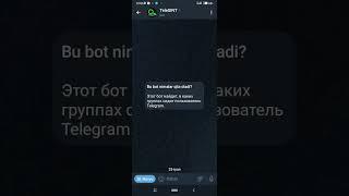 Telegramda Haqiyqiy Ismini aniqlovchi bot. Qayerdan ekanligi va qaysi guruhlarga a'zo ekan.