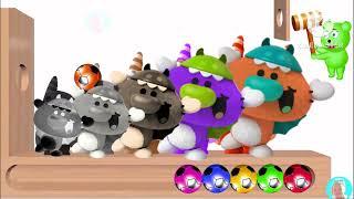 Hammer With Soccer Ball Learn Colors Oggy Oggy