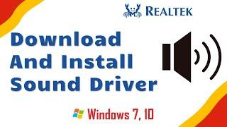 How to install sound driver for windows 7