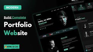 How to Create a Responsive Portfolio Website Using HTML & CSS – Step-by-Step