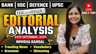 Editorial Analysis | 24th September, 2024 | Vocab, Grammar, Reading, Skimming | Nimisha Bansal