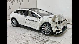 Краш тест Tesla model s p100d Варпача, проверка на прочность из пластилина