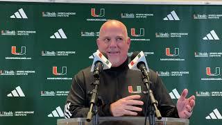 Miami Hurricanes defensive coordinator Lance Guidry Oct. 14