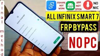 Infinix Smart 7 HD Frp Bypass Android 12 & 13/ INFINIX X6516, X6515 Google Account Remove Without Pc