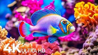 Dream Aquarium 4K | Colorful Fish | Breathtaking Nature, Relaxing music  | Stress Relief and Healing