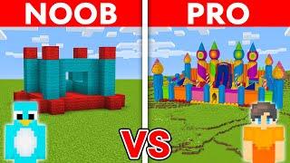NOOB vs PRO: BOUNCE HOUSE Build Challenge in Minecraft