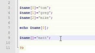 PHP Tutorial - 12 - Adding and Modifying Elements in an Array