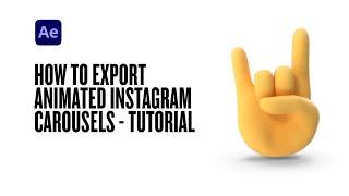 Render Settings for Animated Instagram Carousels | After Effects Tutorial