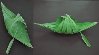 Leaf Craft | Palm Leaf Boat | How To make A Leaf Boat | Boat making With Date Palm Leaf | DIY