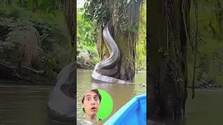 de frente com a #sucuri gigante da #amazonia #youtubeshorts #viralshorts