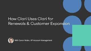 How Clari Uses Clari for Renewals & Customer Expansion