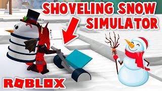Shoveling Snow With My *NEW* Snowman Bag - Simulator Game (Roblox)
