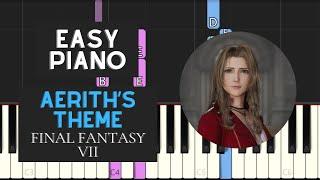 Aerith's Theme (EASY Piano Tutorial) - Final Fantasy VII