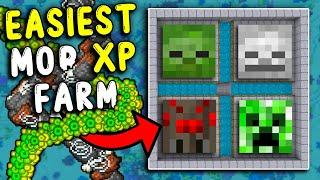 Easiest MOB XP Farm Minecraft Bedrock 1.21 (No Spawner)