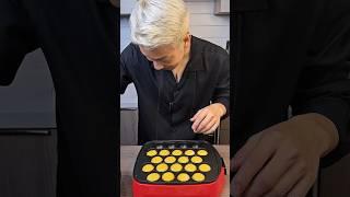 Ken makes tamagoyaki balls with takoyaki machine! 