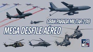 Increíble Desfile Aéreo de las Fuerzas Armadas en Gran Parada Militar Chile 2018, Cámaras FGMEDIA