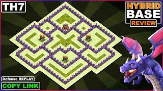 NEW BEST! TH7 HYBRID/TROPHY/FARMING Base 2022 | Town hall 7 Defense Base Copy Link - Clash of Clans