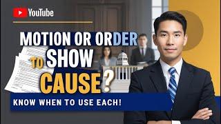 When To Use A Motion Or An Order To Show Cause | Law Office Of Frank Bruno